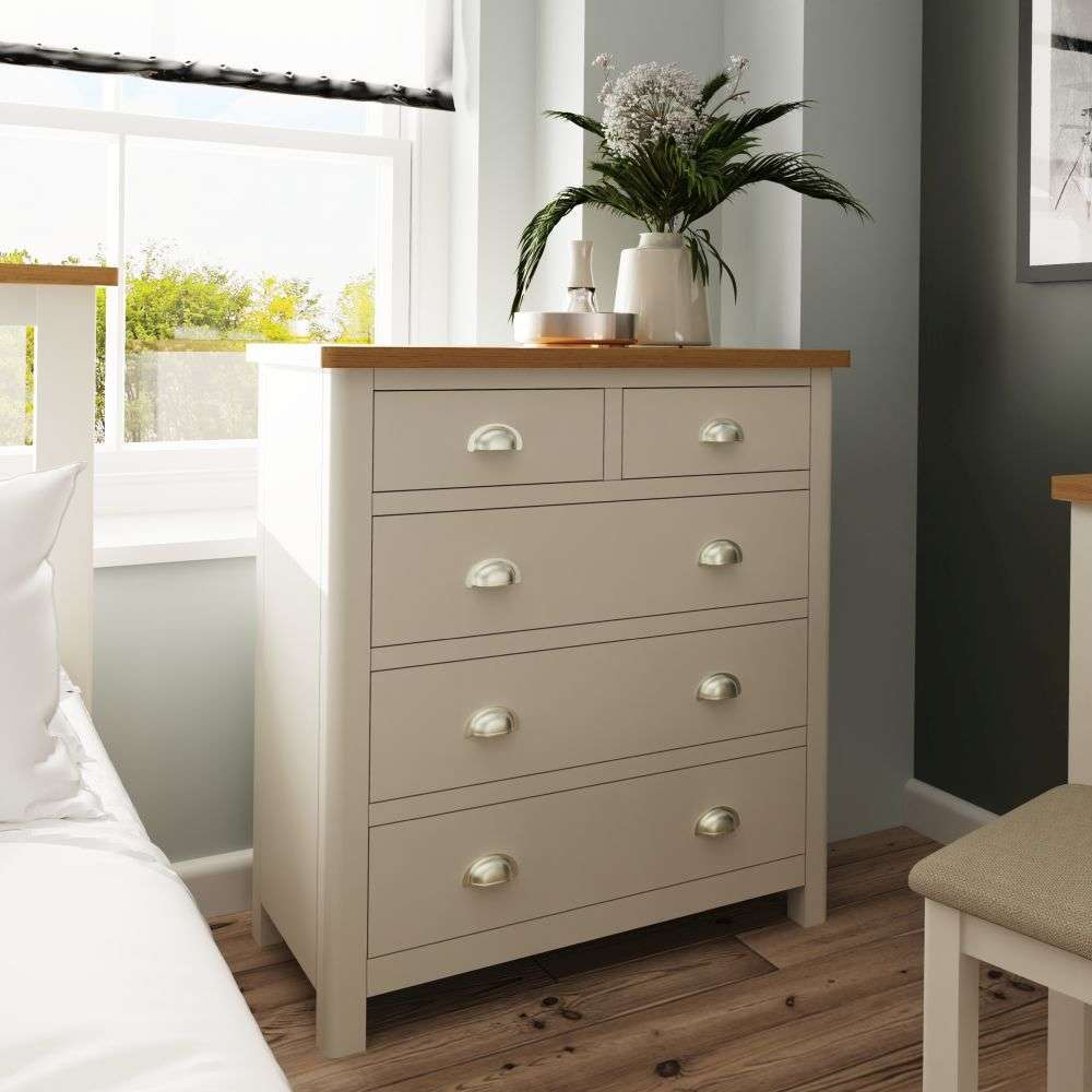 Essentials RA Bedroom 2 Over 3 Chest Truffle