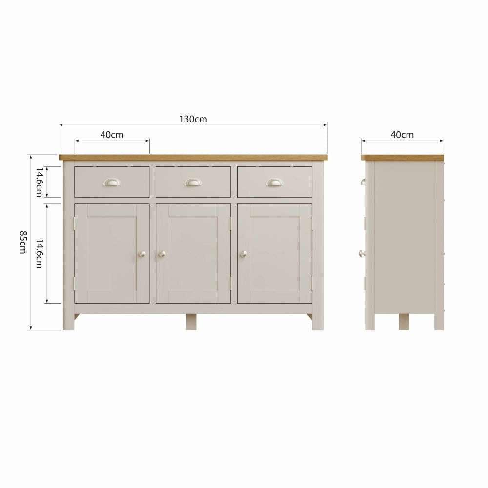 Essentials RA Dining 3 Door Sideboard Truffle