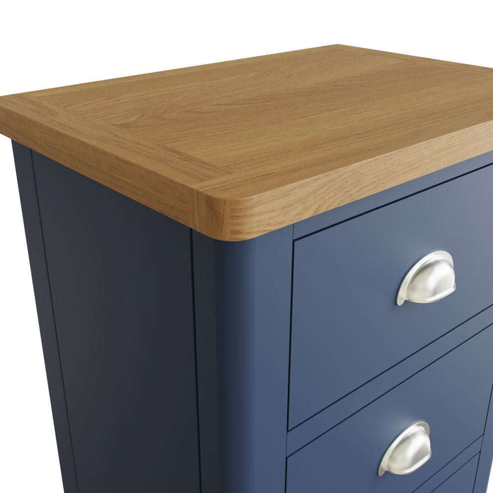 Essentials RA Bedroom Blue 5 Drawer Narrow Chest