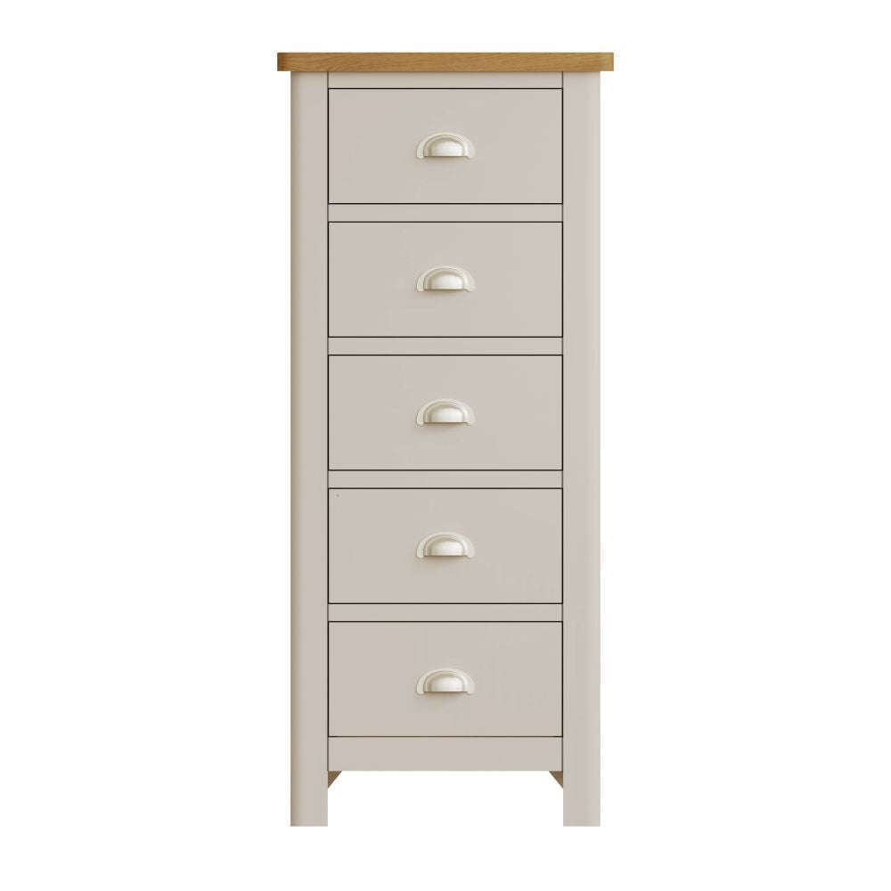 Essentials RA Bedroom 5 Drawer Narrow Chest Truffle