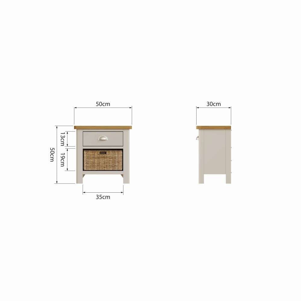 Essentials RA Dining 1 Drawer 1 Basket Unit Truffle