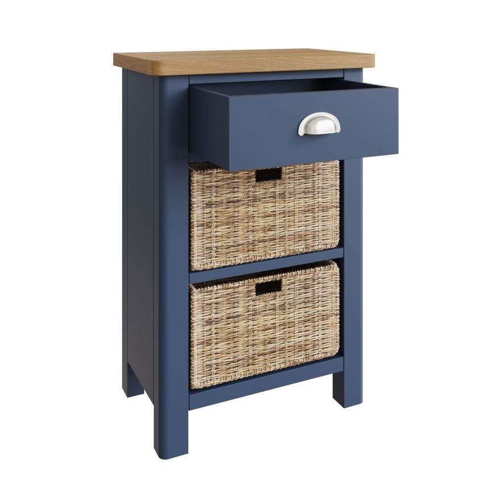 Essentials	RA Dining Blue 1 Drawer 2 Basket Unit