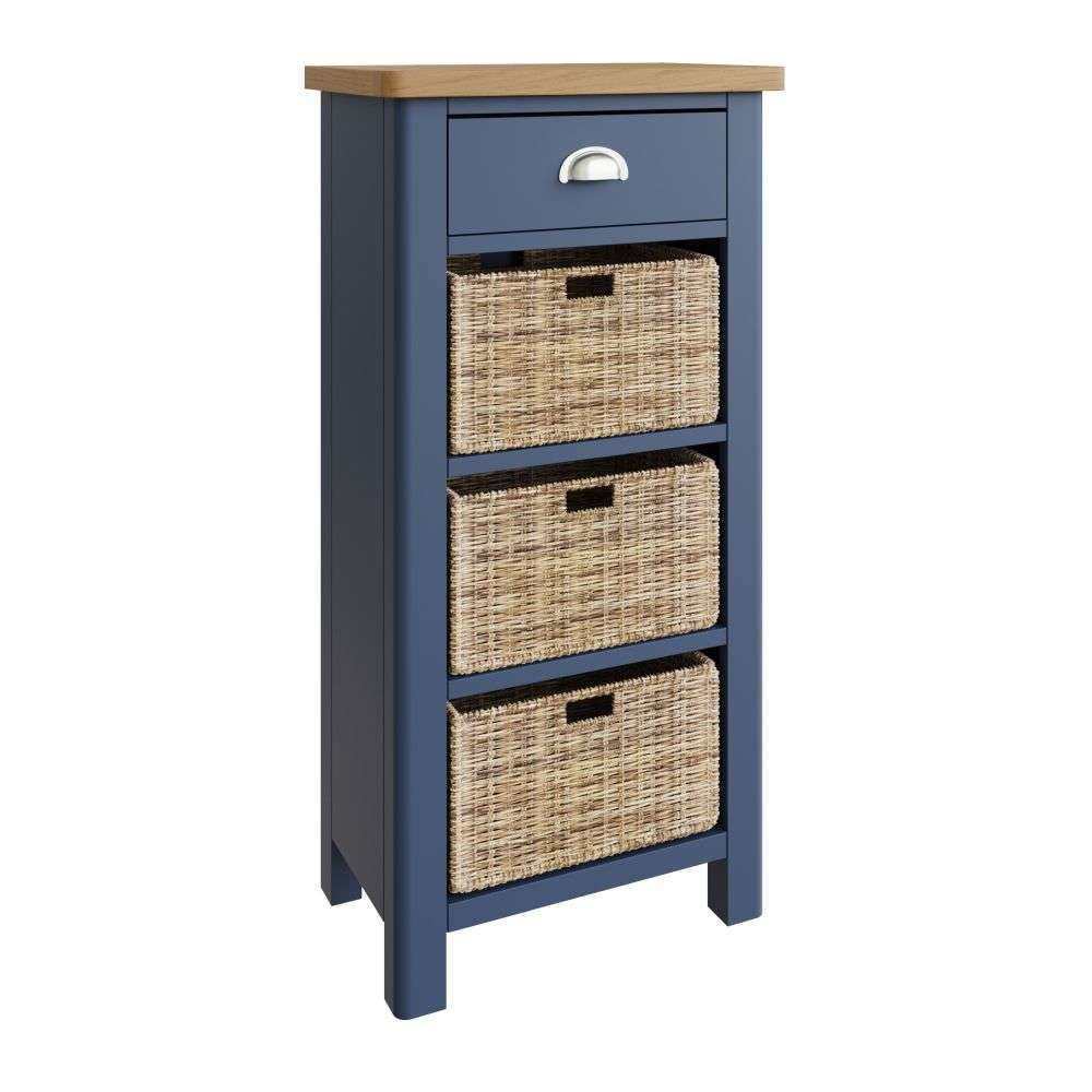 Essentials	RA Dining Blue 1 Drawer 3 Basket Unit