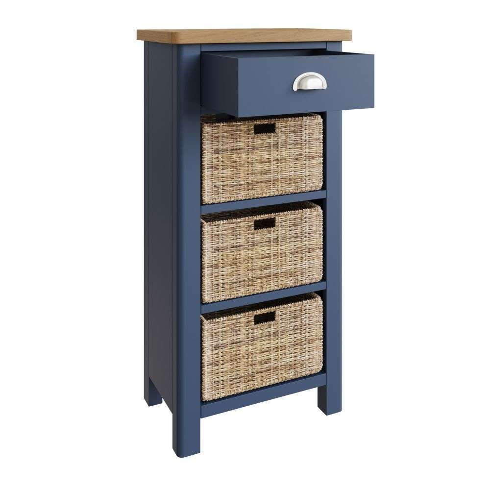 Essentials	RA Dining Blue 1 Drawer 3 Basket Unit