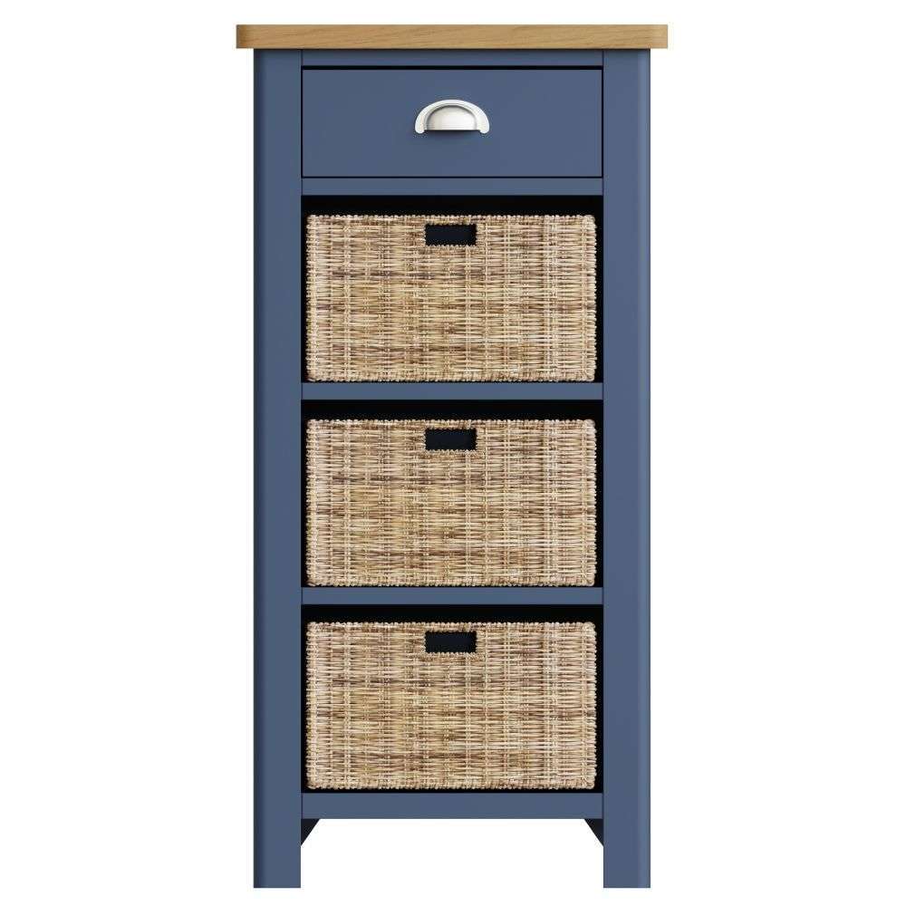 Essentials	RA Dining Blue 1 Drawer 3 Basket Unit