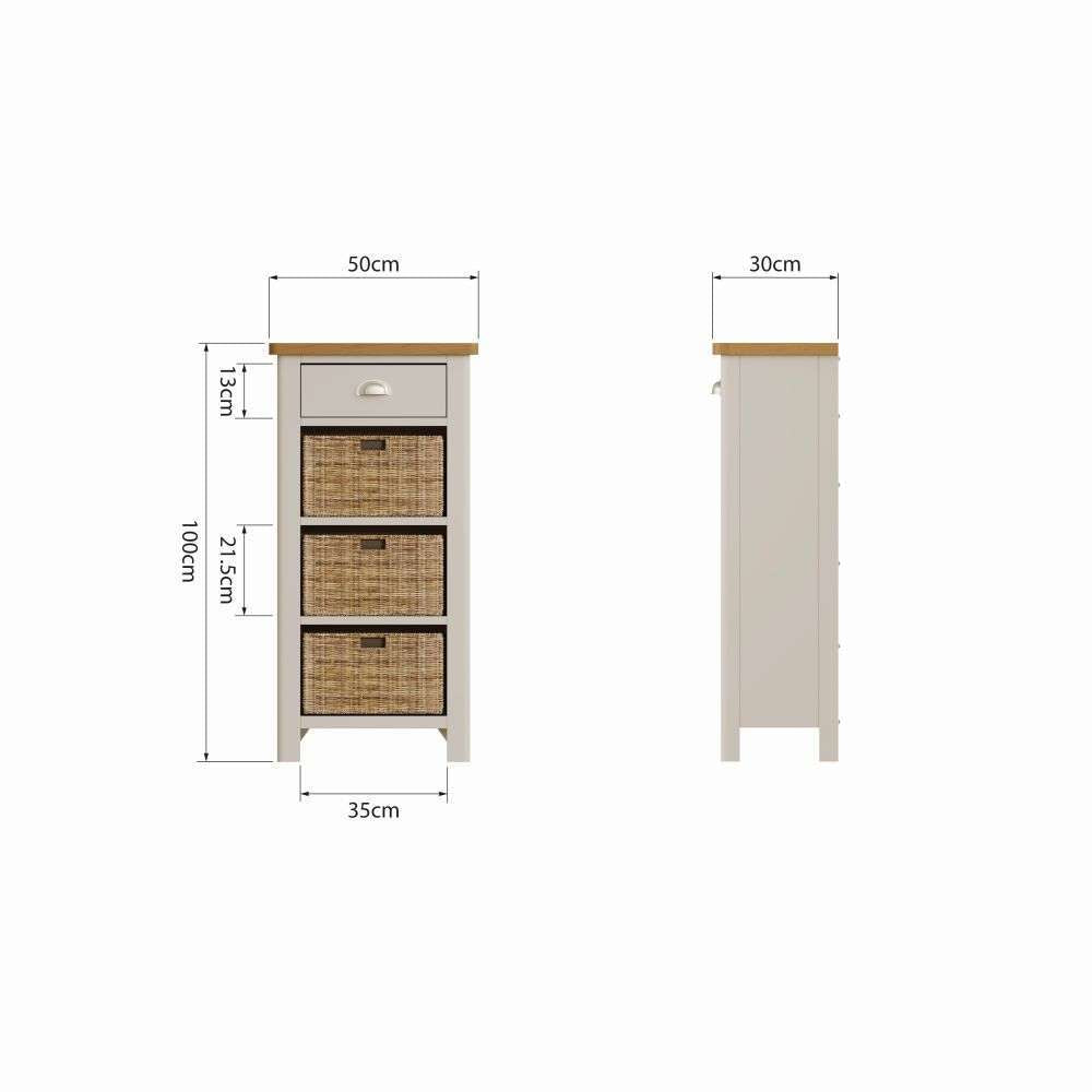 Essentials	RA Dining 1 Drawer 3 Basket Unit Truffle