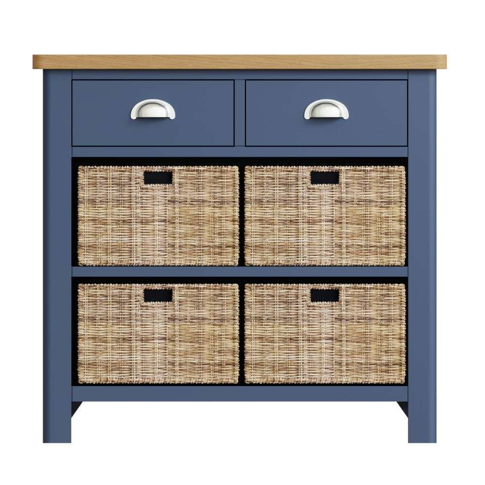 Essentials RA Dining Blue 2 Drawer 4 Basket Unit