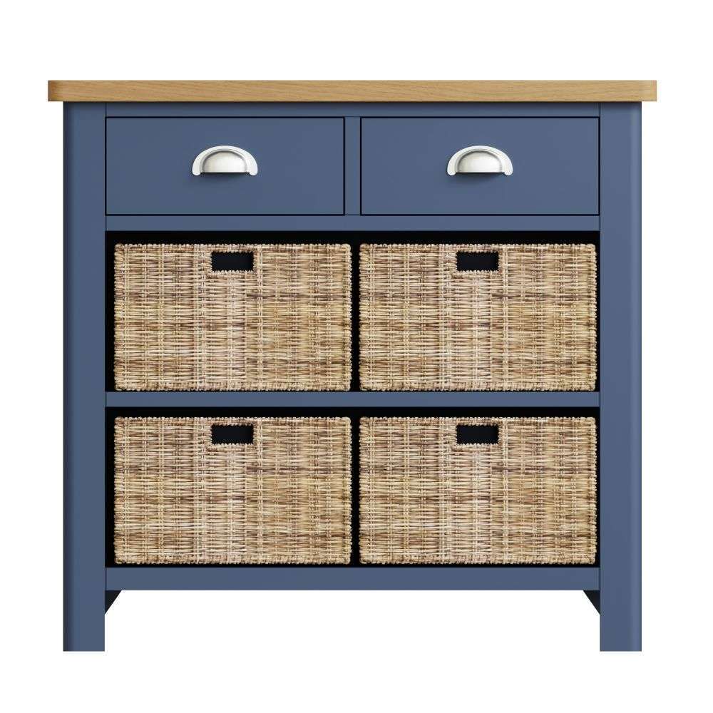 Essentials	RA Dining Blue 2 Drawer 4 Basket Unit