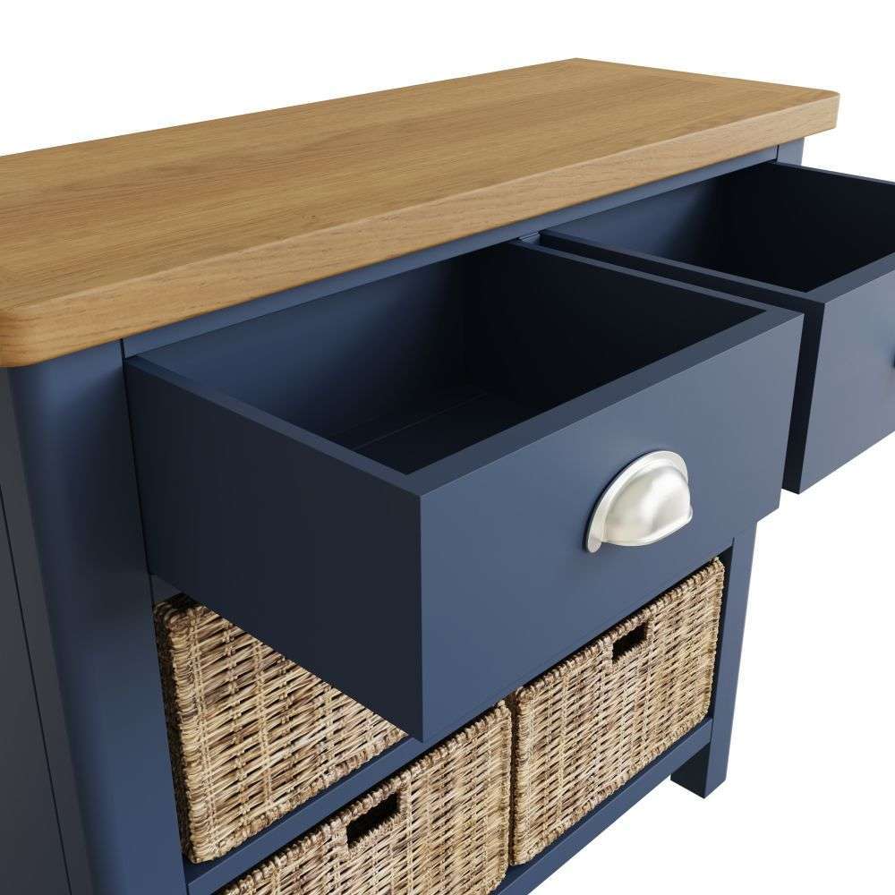 Essentials RA Dining Blue 2 Drawer 4 Basket Unit
