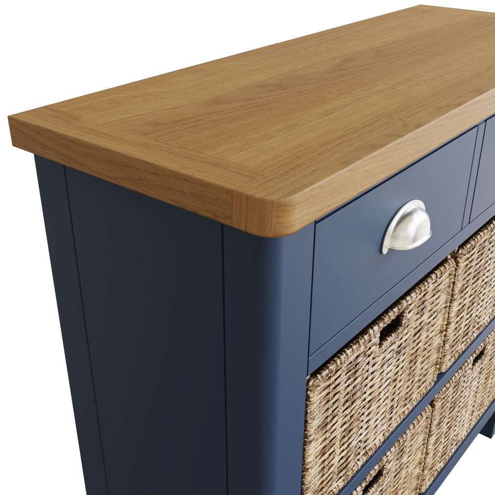 Essentials	RA Dining Blue 2 Drawer 4 Basket Unit