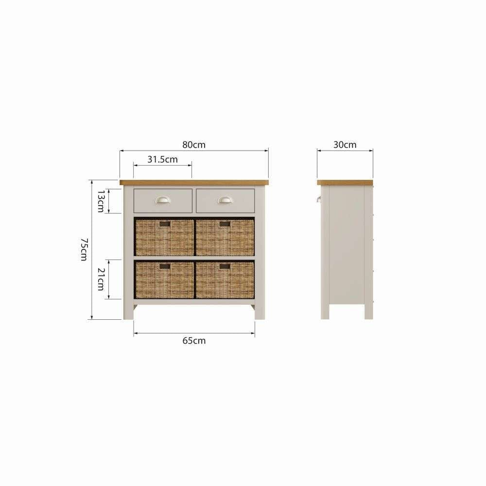 Essentials	RA Dining 2 Drawer 4 Basket Unit Truffle