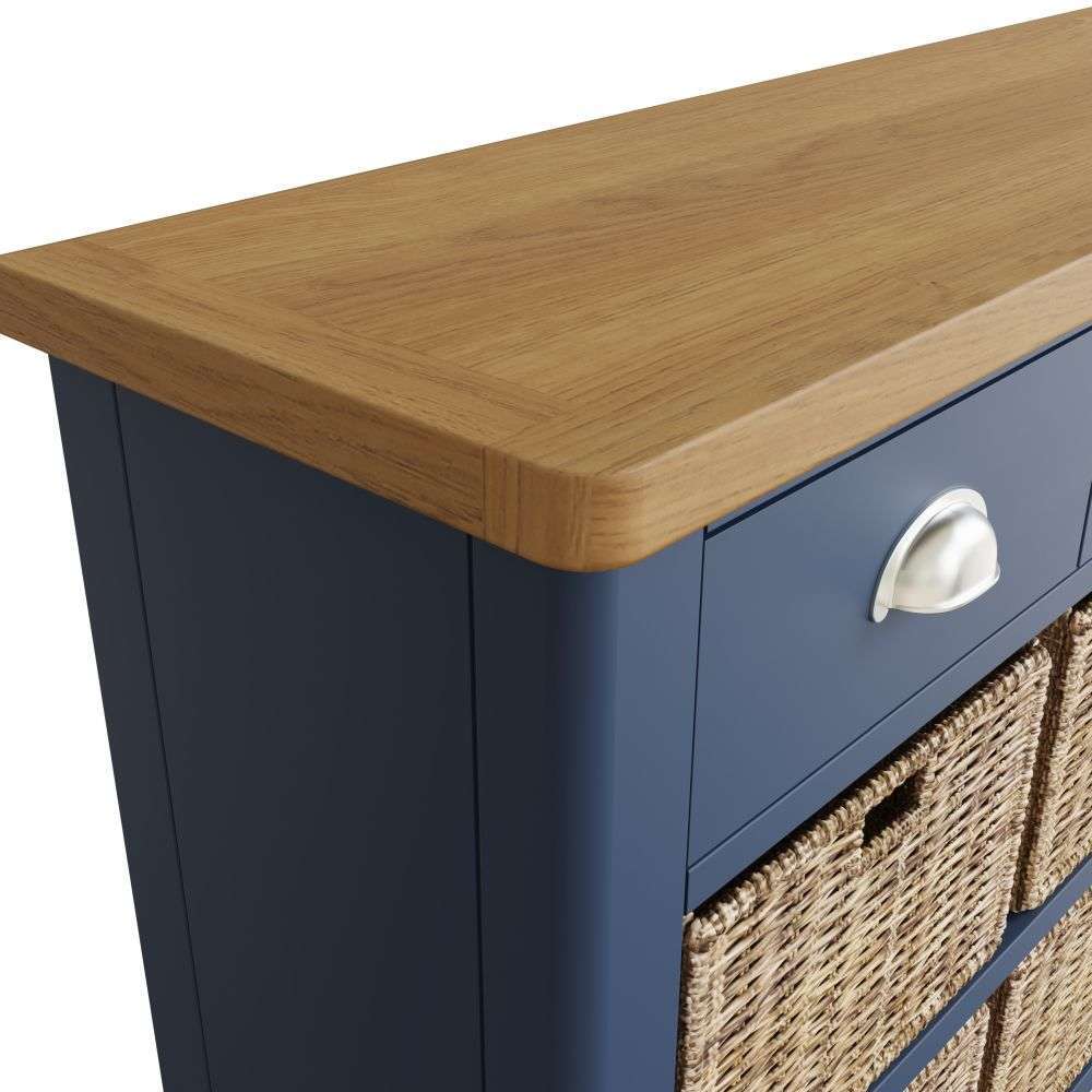 Essentials	RA Dining Blue 3 Drawer 6 Basket Unit