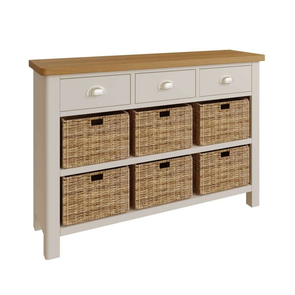 Essentials RA Dining 3 Drawer 6 Basket Unit Truffle