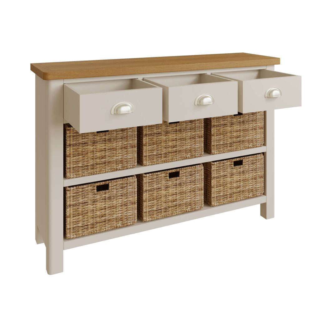 Essentials RA Dining 3 Drawer 6 Basket Unit Truffle