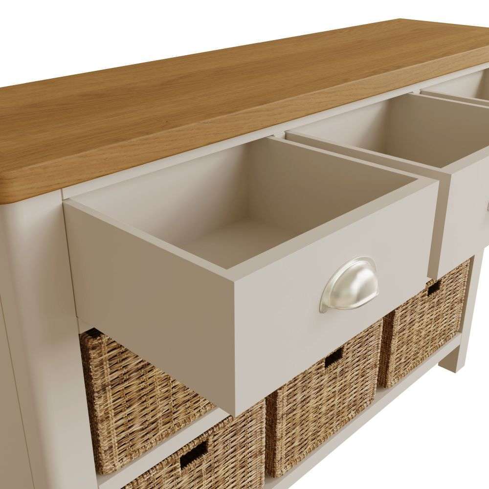 Essentials RA Dining 3 Drawer 6 Basket Unit Truffle