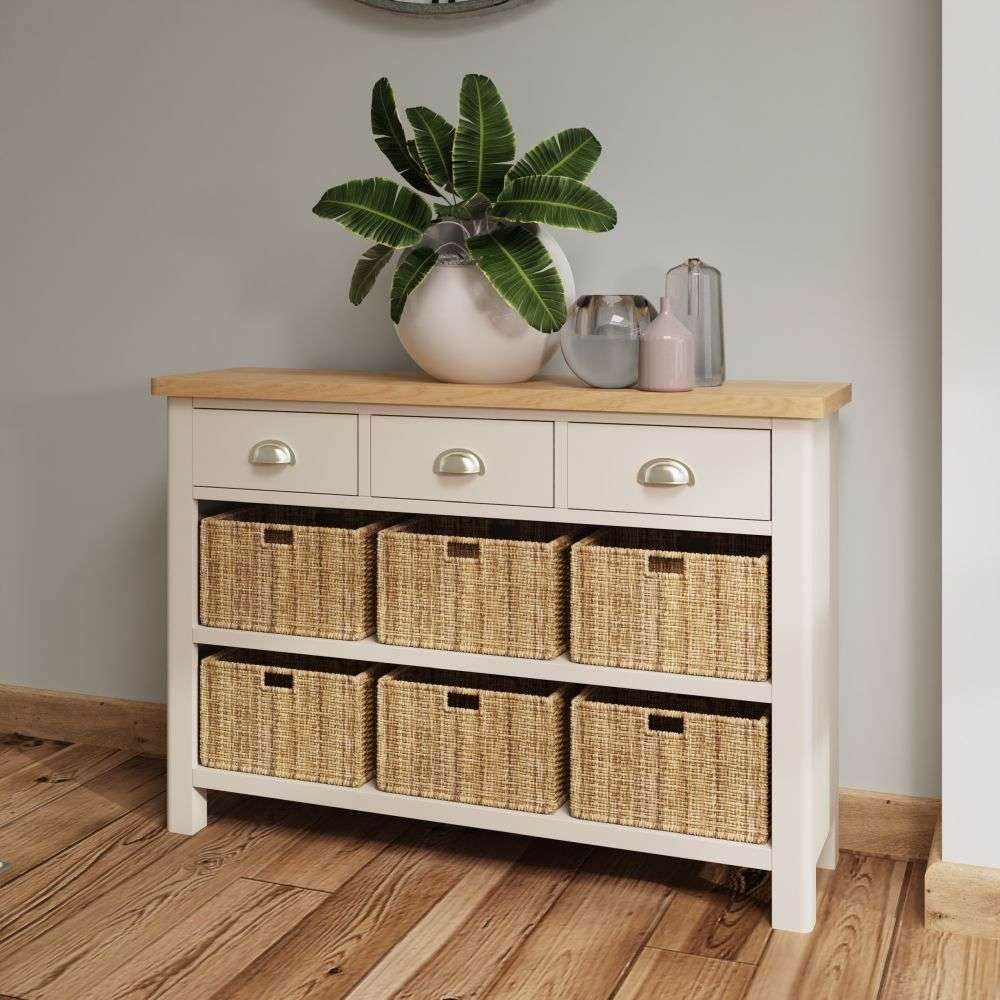 Essentials RA Dining 3 Drawer 6 Basket Unit Truffle