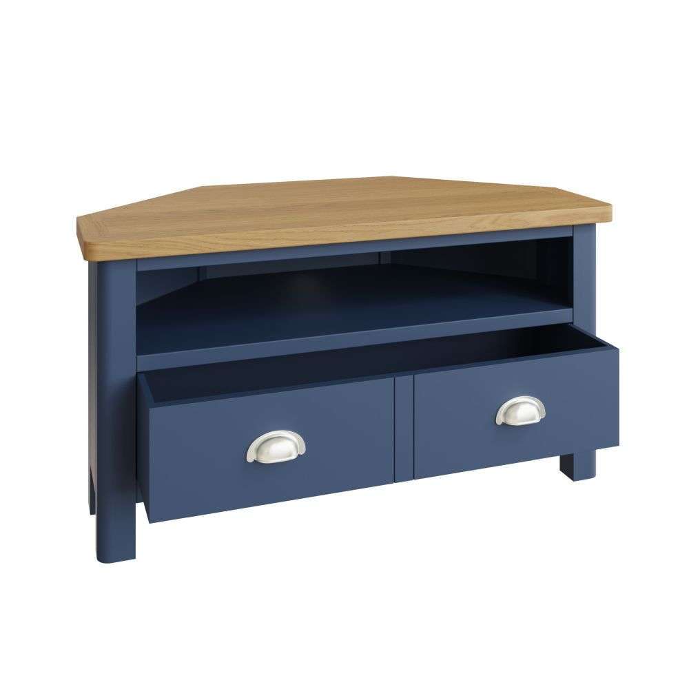 Essentials	RA Dining Blue Corner TV Unit