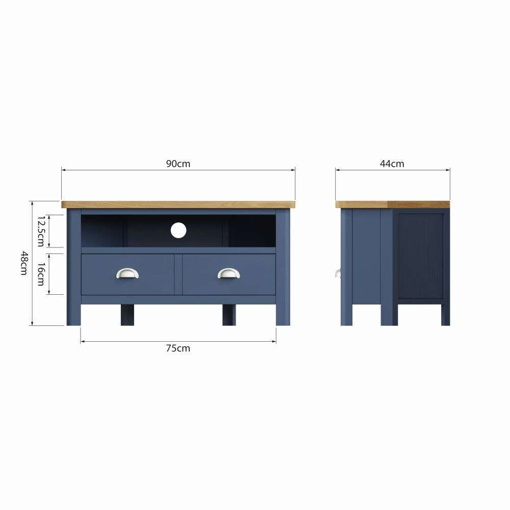 Essentials	RA Dining Blue Corner TV Unit