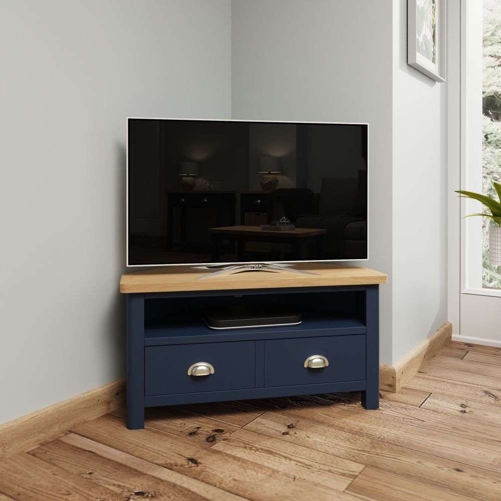 Essentials	RA Dining Blue Corner TV Unit