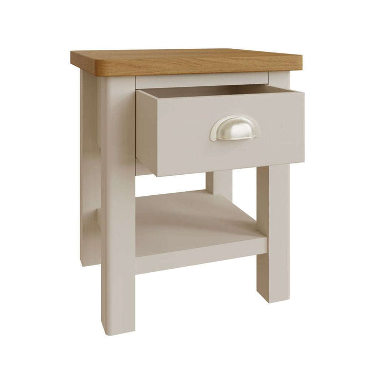 Essentials RA Dining Truffle 1 Drawer Lamp Table