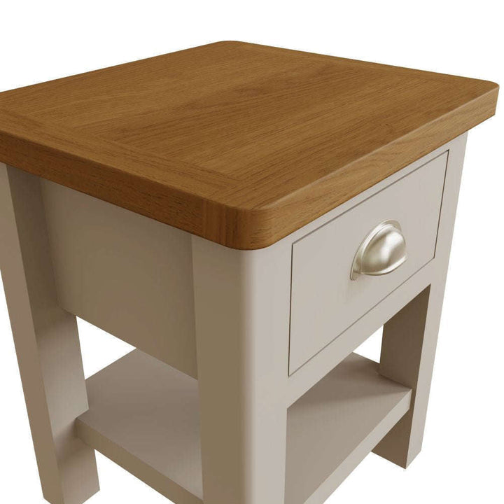 Essentials RA Dining Truffle 1 Drawer Lamp Table