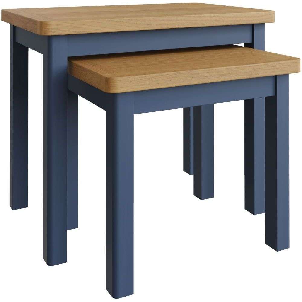 Essentials	RA Dining Blue Nest Of 2 Tables