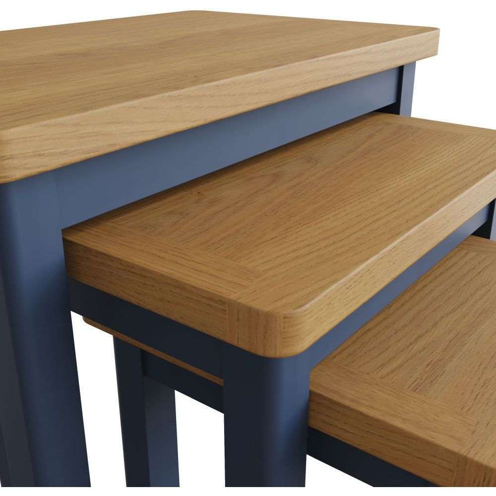 Essentials	RA Dining Blue Nest Of 3 Tables