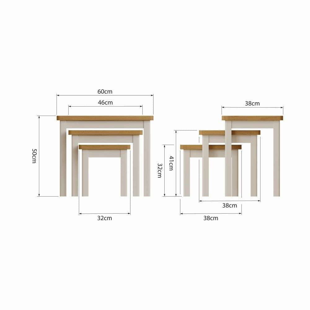 Essentials RA Dining Nest Of 3 Tables Truffle