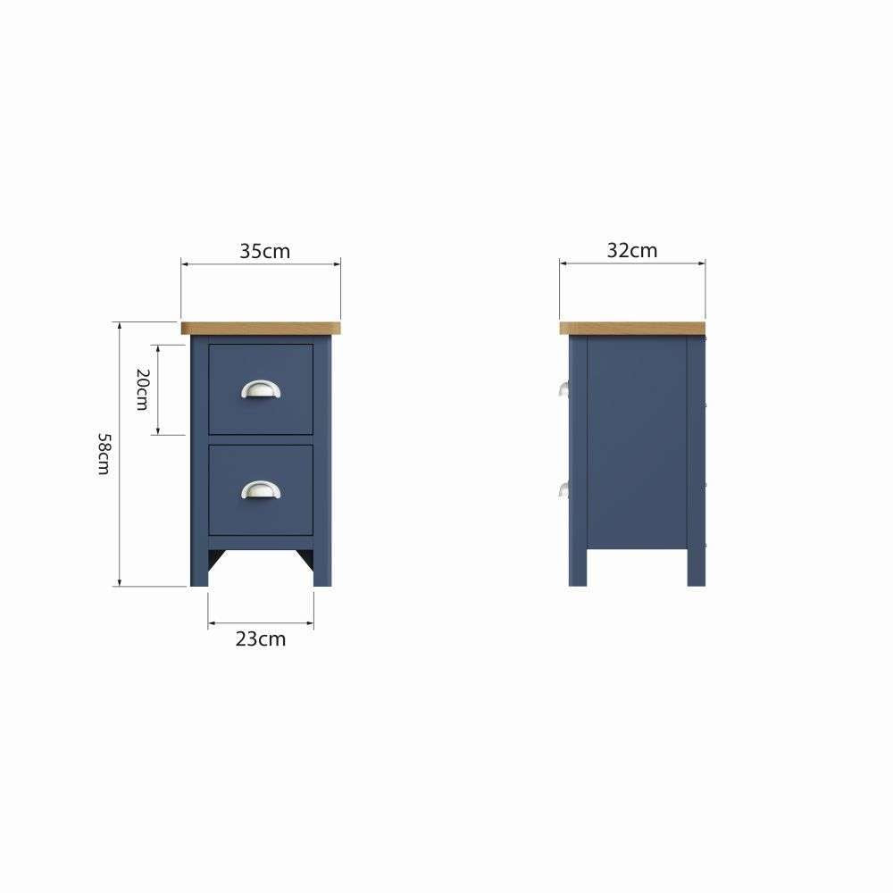 Essentials	RA Bedroom Blue Small Bedside Cabinet