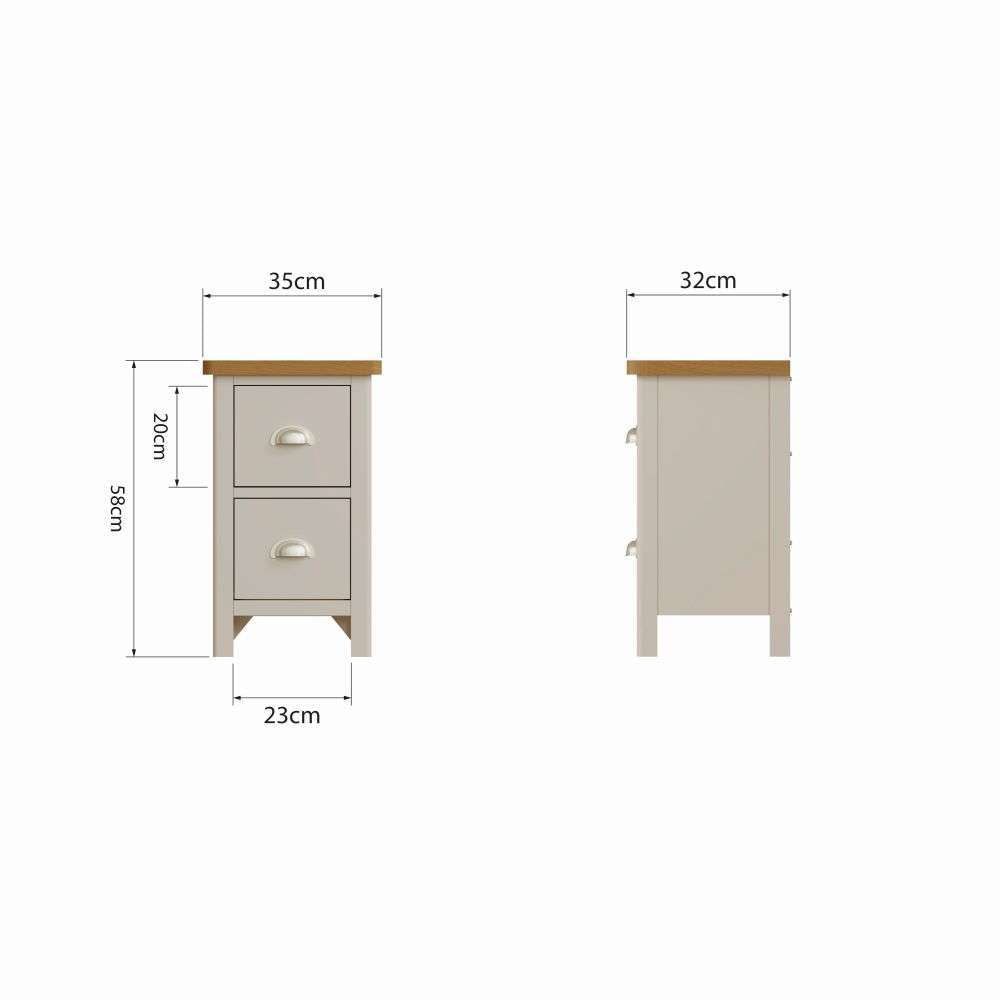 Essentials RA Bedroom Small Bedside Cabinet Truffle