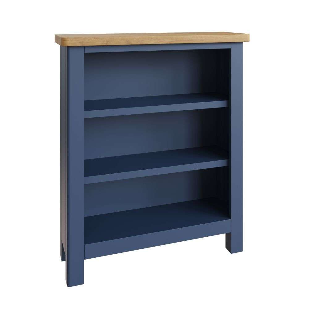 Essentials RA Dining Blue Small Wide Bookcase