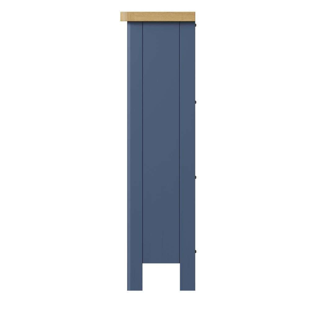 Essentials RA Dining Blue Small Wide Bookcase