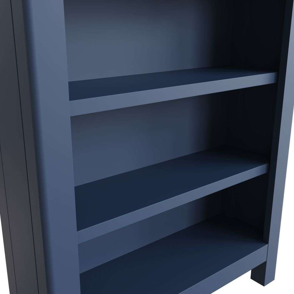 Essentials RA Dining Blue Small Wide Bookcase