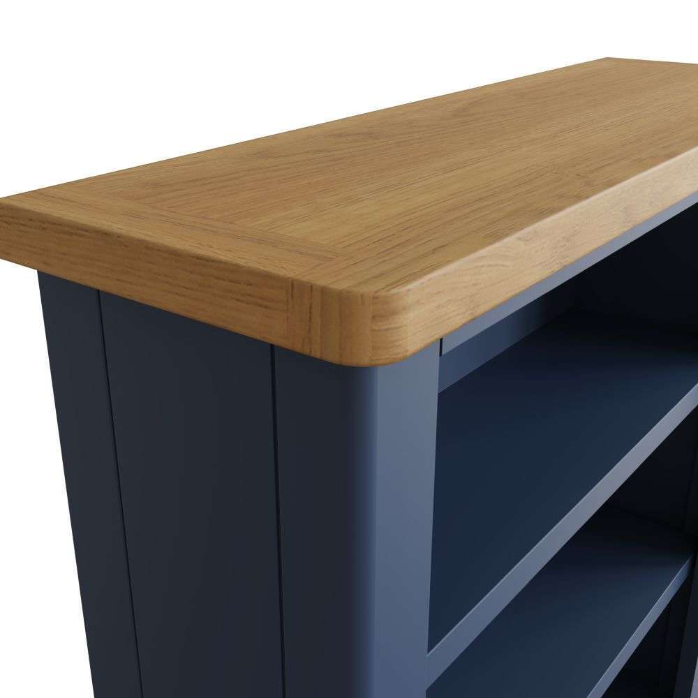Essentials RA Dining Blue Small Wide Bookcase