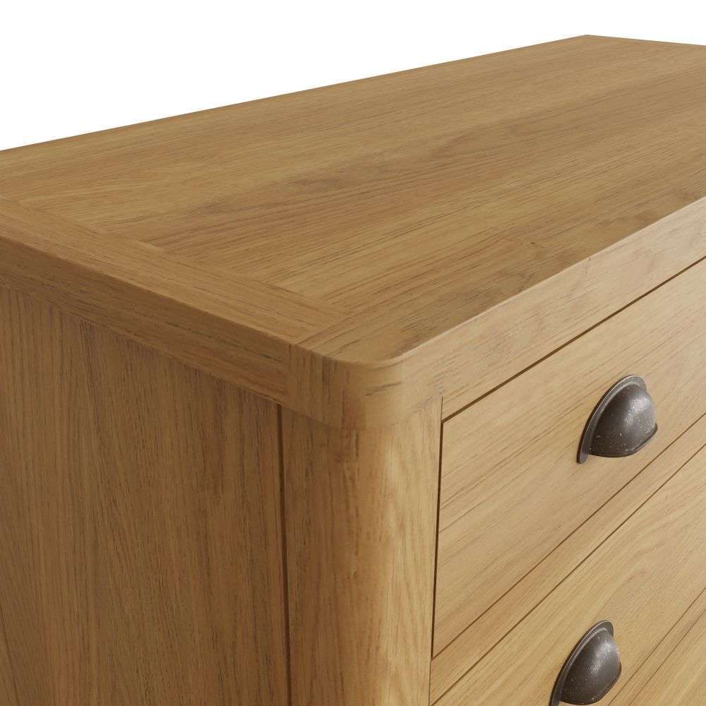 Essentials RAO Bedroom 2 Over 3 Chest Rustic Oak