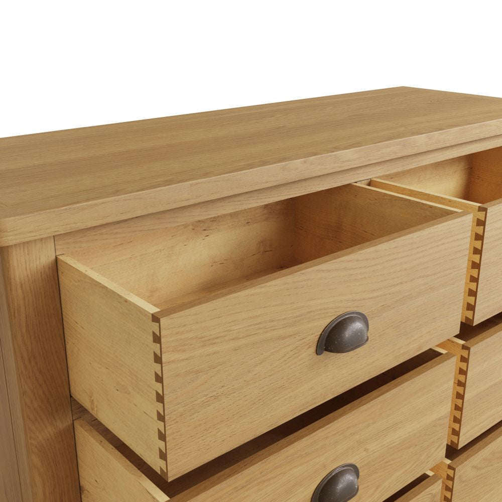 Essentials RAO Bedroom 6 Drawer Chest Rustic Oak