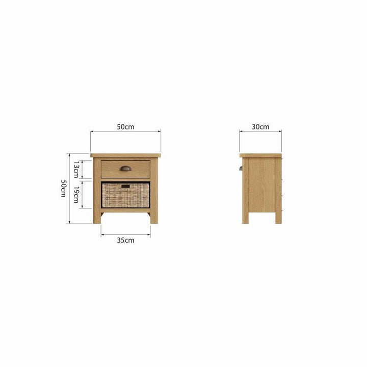 Essentials RAO Dining 1 Drawer 1 Basket Unit