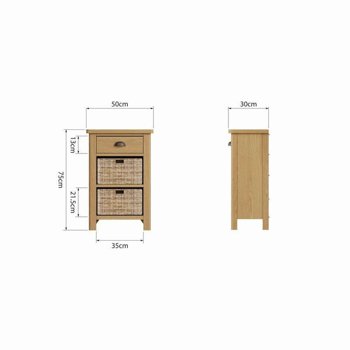 Essentials	RAO Dining 1 Drawer 2 Basket Unit