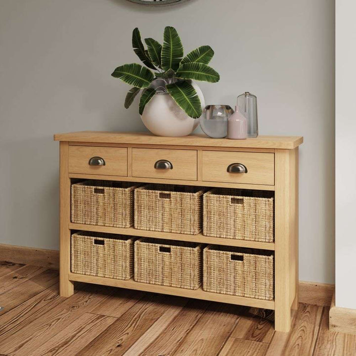 Essentials RAO Dining 3 Drawer 6 Basket Unit
