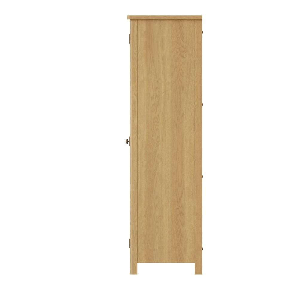 Essentials RAO Bedroom 2 Door Full Hanging Wardrobe Rustic Oak