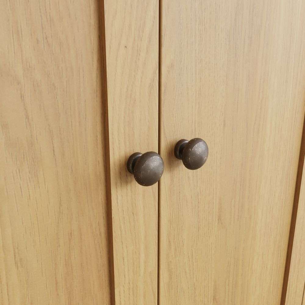 Essentials RAO Bedroom 2 Door Full Hanging Wardrobe Rustic Oak