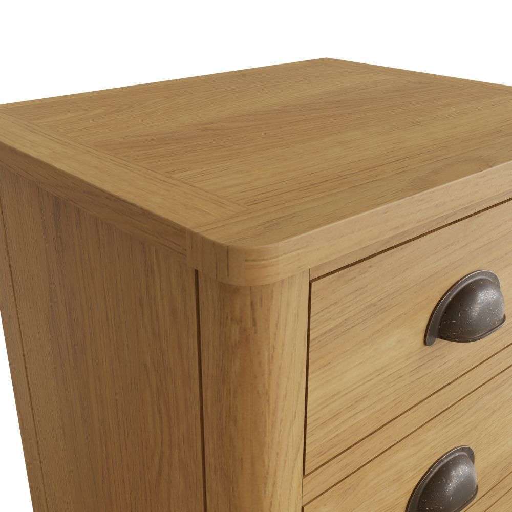 Essentials	RAO Bedroom	3 Drawer Bedside Cabinet Rustic Oak