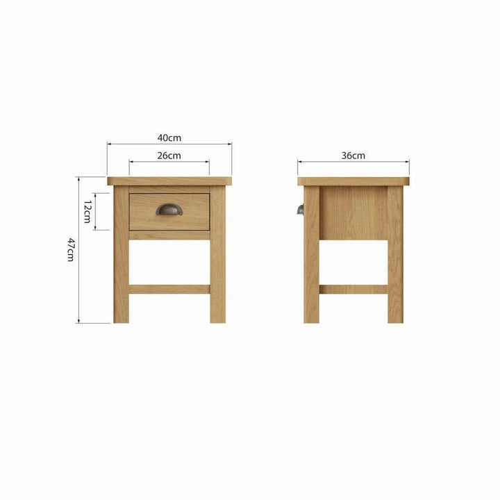 Essentials RAO Dining 1 Drawer Lamp Table