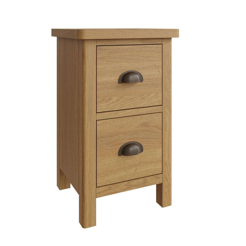 Essentials	RAO Bedroom	Small Bedside Cabinet Rustic Oak