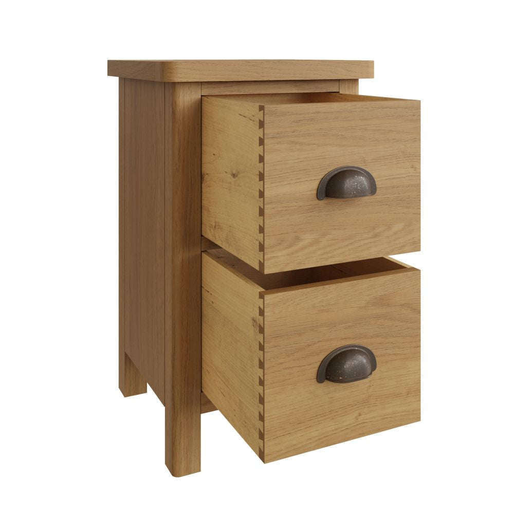 Essentials	RAO Bedroom	Small Bedside Cabinet Rustic Oak