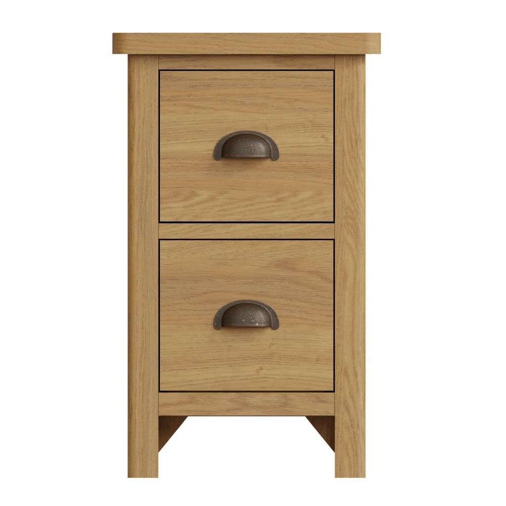 Essentials	RAO Bedroom	Small Bedside Cabinet Rustic Oak