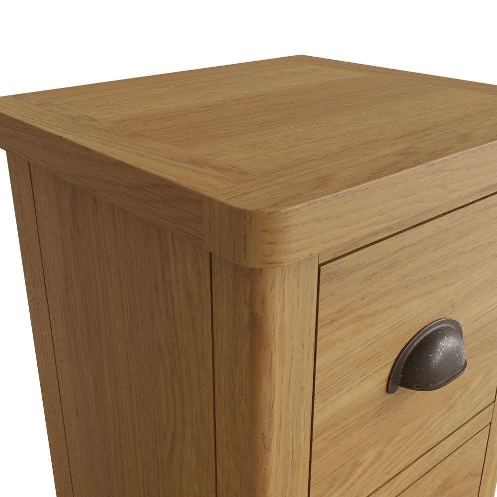 Essentials	RAO Bedroom	Small Bedside Cabinet Rustic Oak