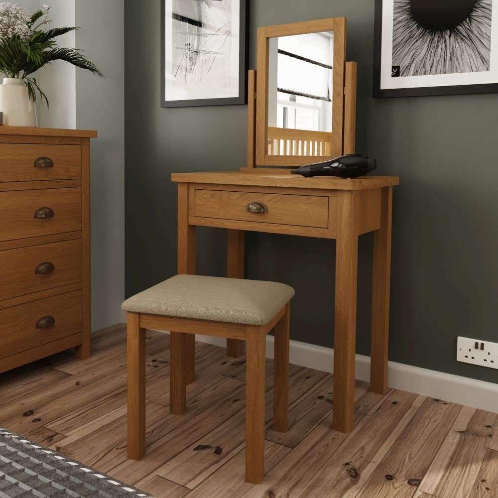 Essentials RAO Bedroom Stool Rustic Oak