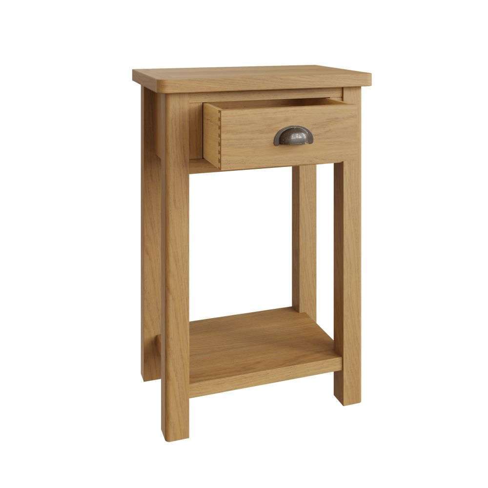 Essentials RAO Dining Telephone Table Rustic Oak