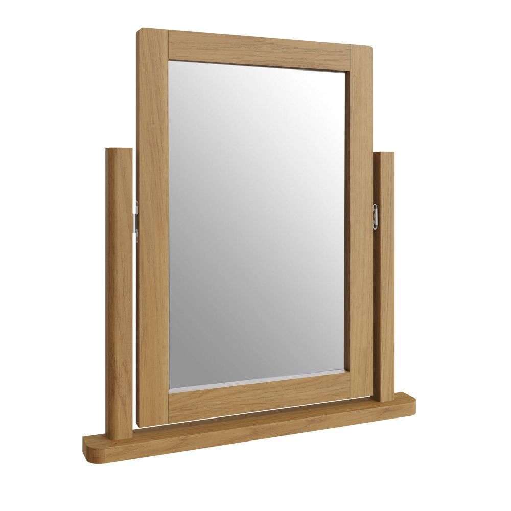 Essentials RAO Bedroom Trinket Mirror Rustic Oak